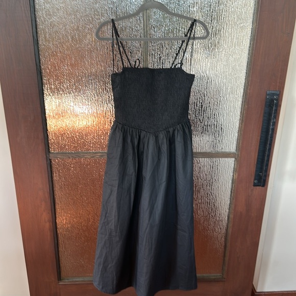 Nordstroms brand Elegant Black Midi sundress bow straps NWT - Picture 6 of 10